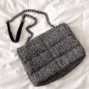 Zara Tweed Crossbody Bag